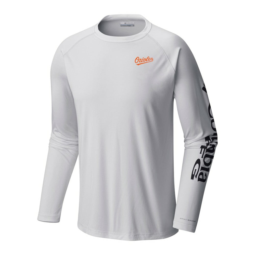 Baltimore Orioles Terminal Tackle Long Sleeve Shirt - White | Columbia