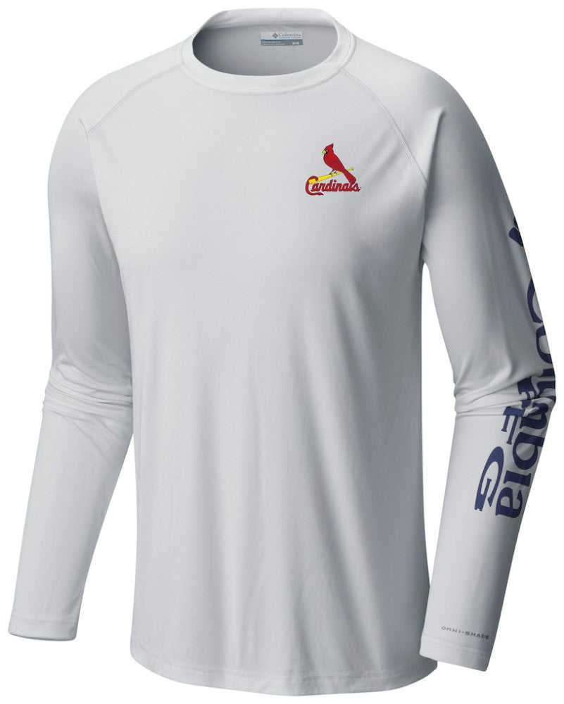 St. Louis Cardinals Terminal Tackle Long Sleeve Shirt - White | Columbia
