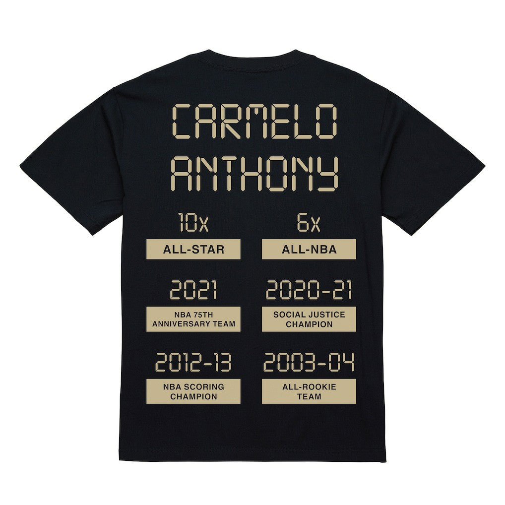 Carmelo Anthony Denver Nuggets Male Adult Black NBA ULTIMATE PLAYER GOLD TEE shop