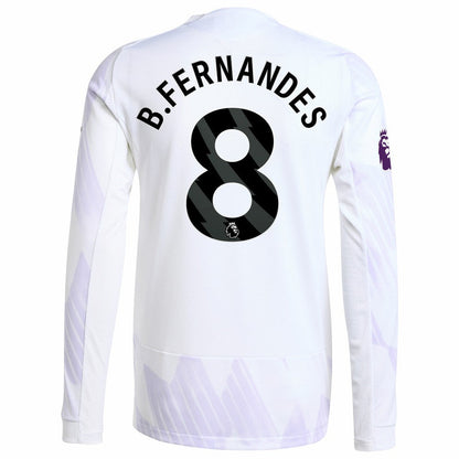 Bruno Fernandes Manchester United 2025/26 Away Long Sleeve Player Jersey - White | Adidas outlet