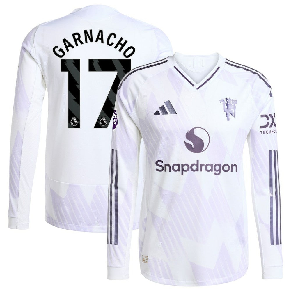 Alejandro Garnacho Manchester United 2025/26 Away Long Sleeve Player Jersey - White | Adidas online
