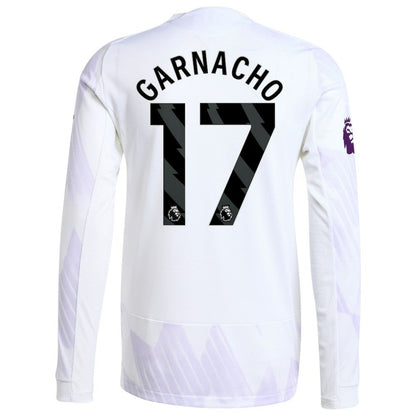 Alejandro Garnacho Manchester United 2025/26 Away Long Sleeve Player Jersey - White | Adidas online