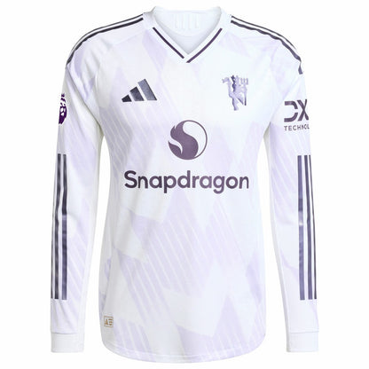 Mason Mount Manchester United 2025/26 Away Long Sleeve Player Jersey - White | Adidas for sale