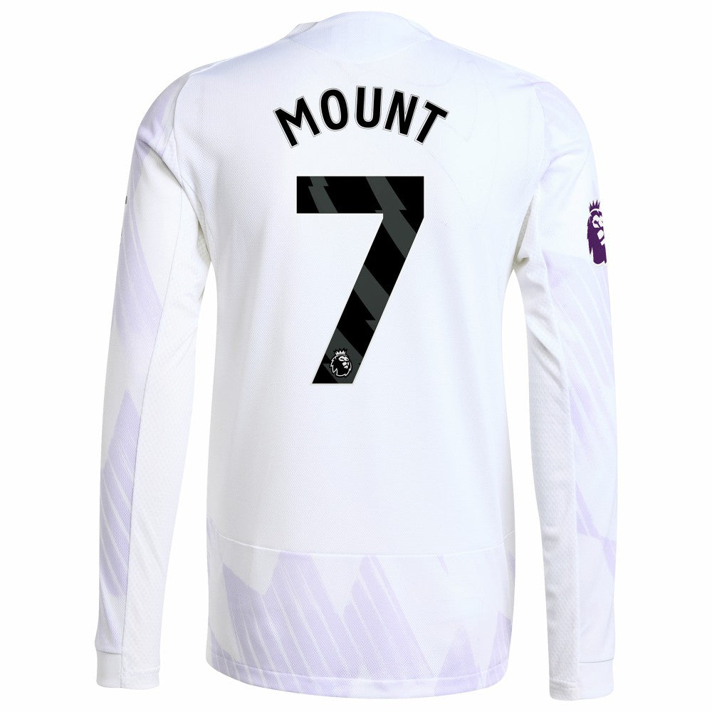 Mason Mount Manchester United 2025/26 Away Long Sleeve Player Jersey - White | Adidas for sale