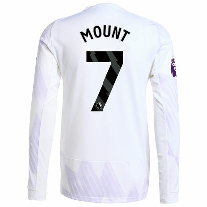 Mason Mount Manchester United 2025/26 Away Long Sleeve Player Jersey - White | Adidas for sale