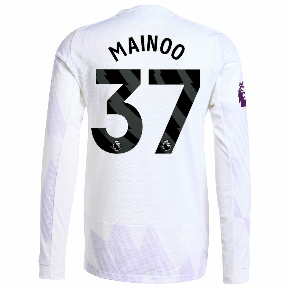 Kobbie Mainoo Manchester United 2025/26 Away Long Sleeve Player Jersey - White | Adidas for sale