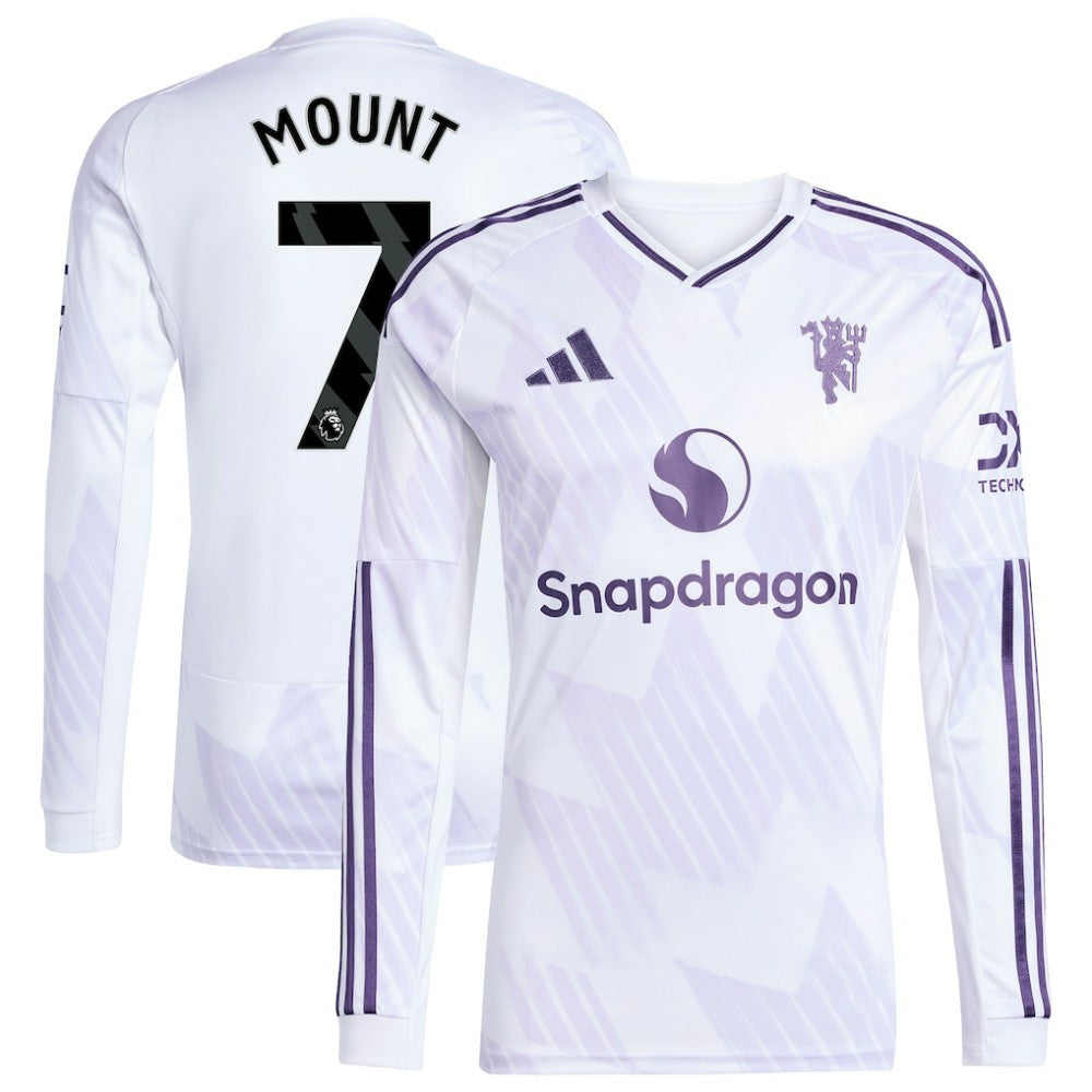 Mason Mount Manchester United 2025/26 Away Replica Long Sleeve Player Jersey - White | Adidas discount