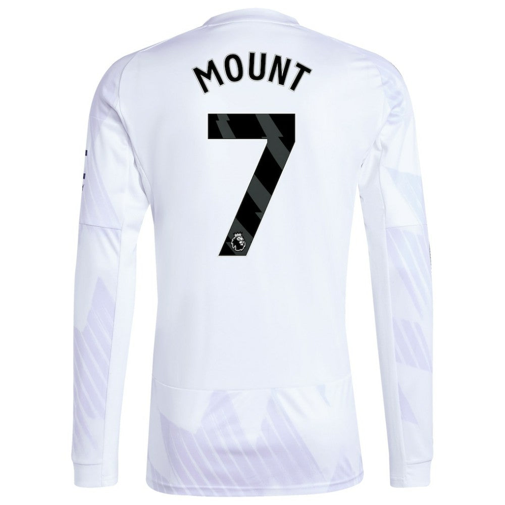 Mason Mount Manchester United 2025/26 Away Replica Long Sleeve Player Jersey - White | Adidas discount