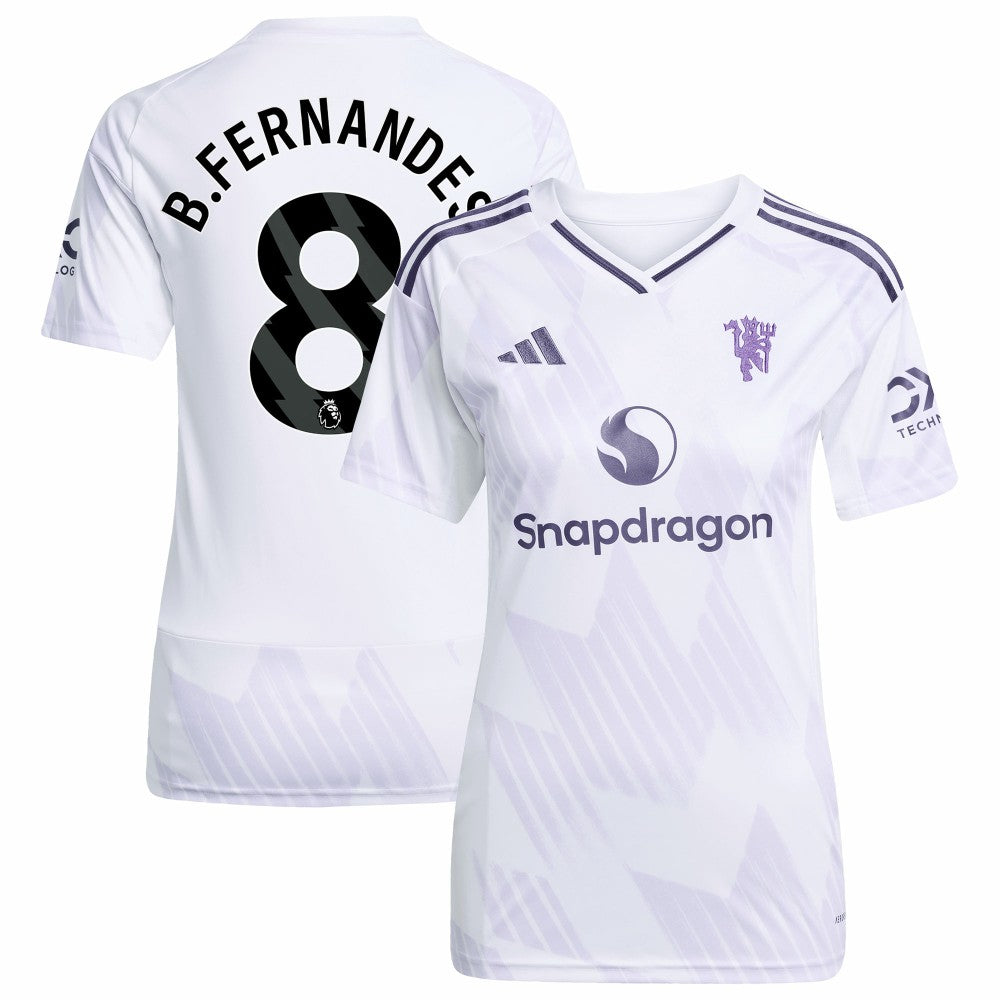 Bruno Fernandes Manchester United Women's 2025/26 Away Replica Player Jersey - White | Adidas outlet