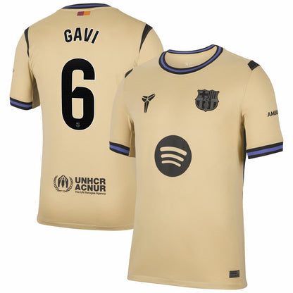 Gavi Barcelona 2025/26 Away Stadium Replica Jersey - Gold | Nike discount