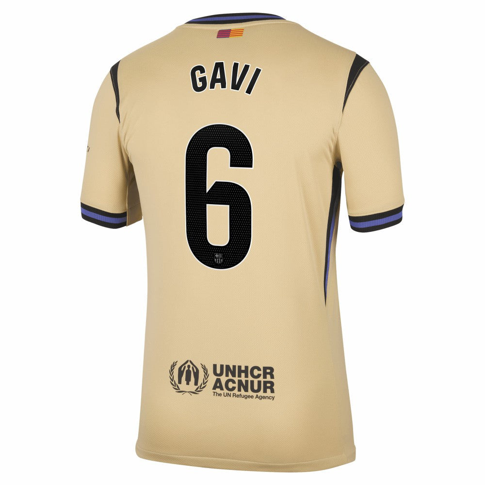Gavi Barcelona 2025/26 Away Stadium Replica Jersey - Gold | Nike discount