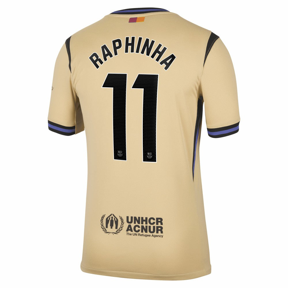 Raphinha Barcelona 2025/26 Away Stadium Replica Jersey - Gold | Nike cheap
