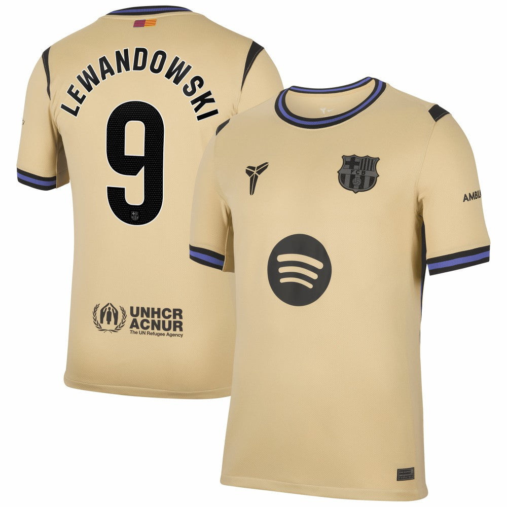 Robert Lewandowski Barcelona 2025/26 Away Stadium Replica Jersey - Gold | Nike cheap