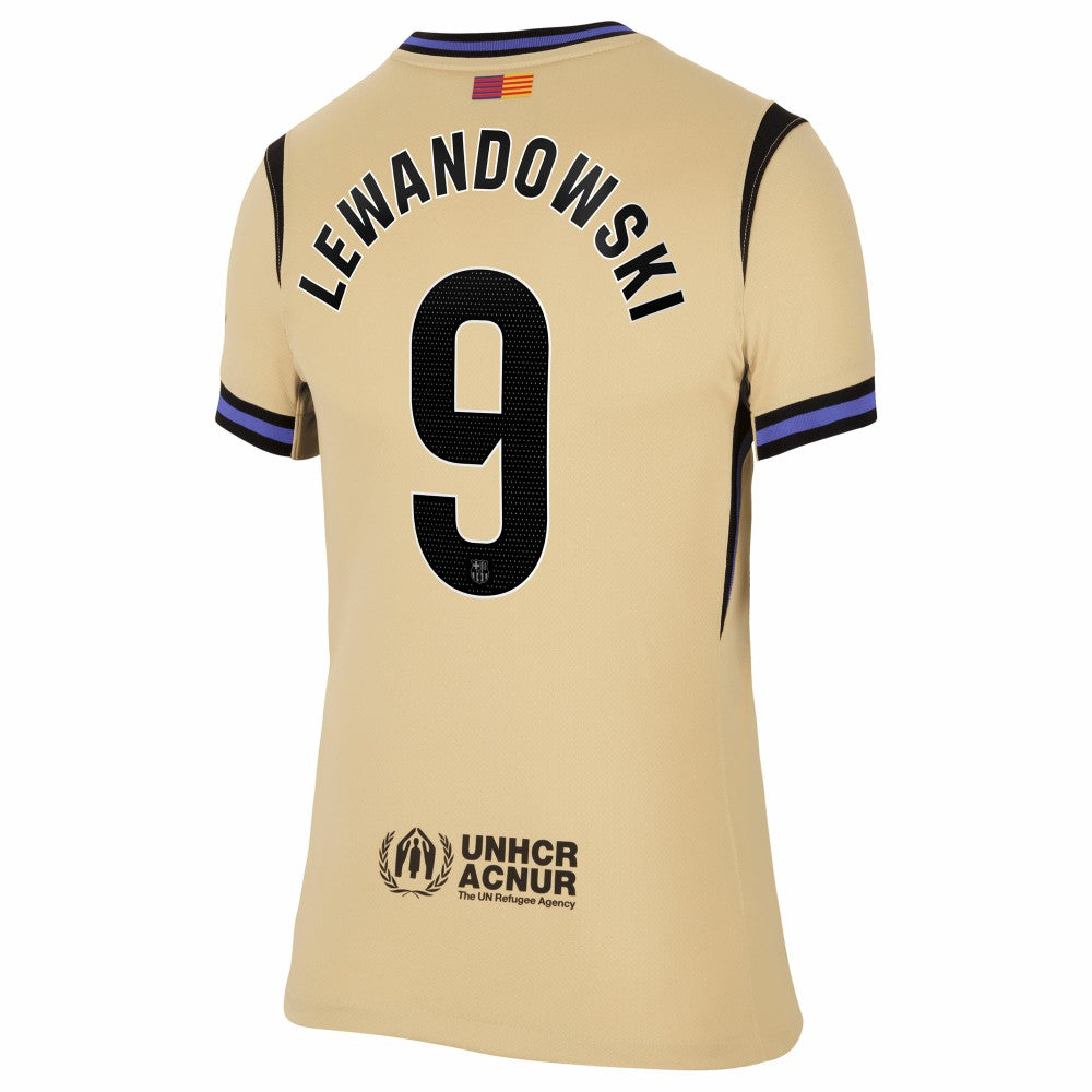 Robert Lewandowski Barcelona Women's 2025/26 Away Stadium Replica Jersey - Gold | Nike for sale