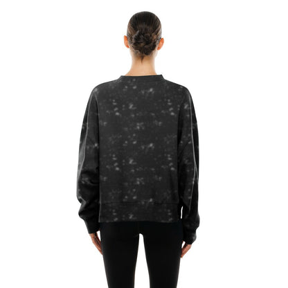 Chicago Bulls Women's Throwback Collection Mineral Wash Crewneck Sweatshirt - Black | New Era sale