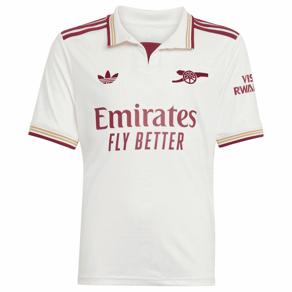 Arsenal Youth 2025/26 Third Replica Custom Jersey - White | Adidas for sale