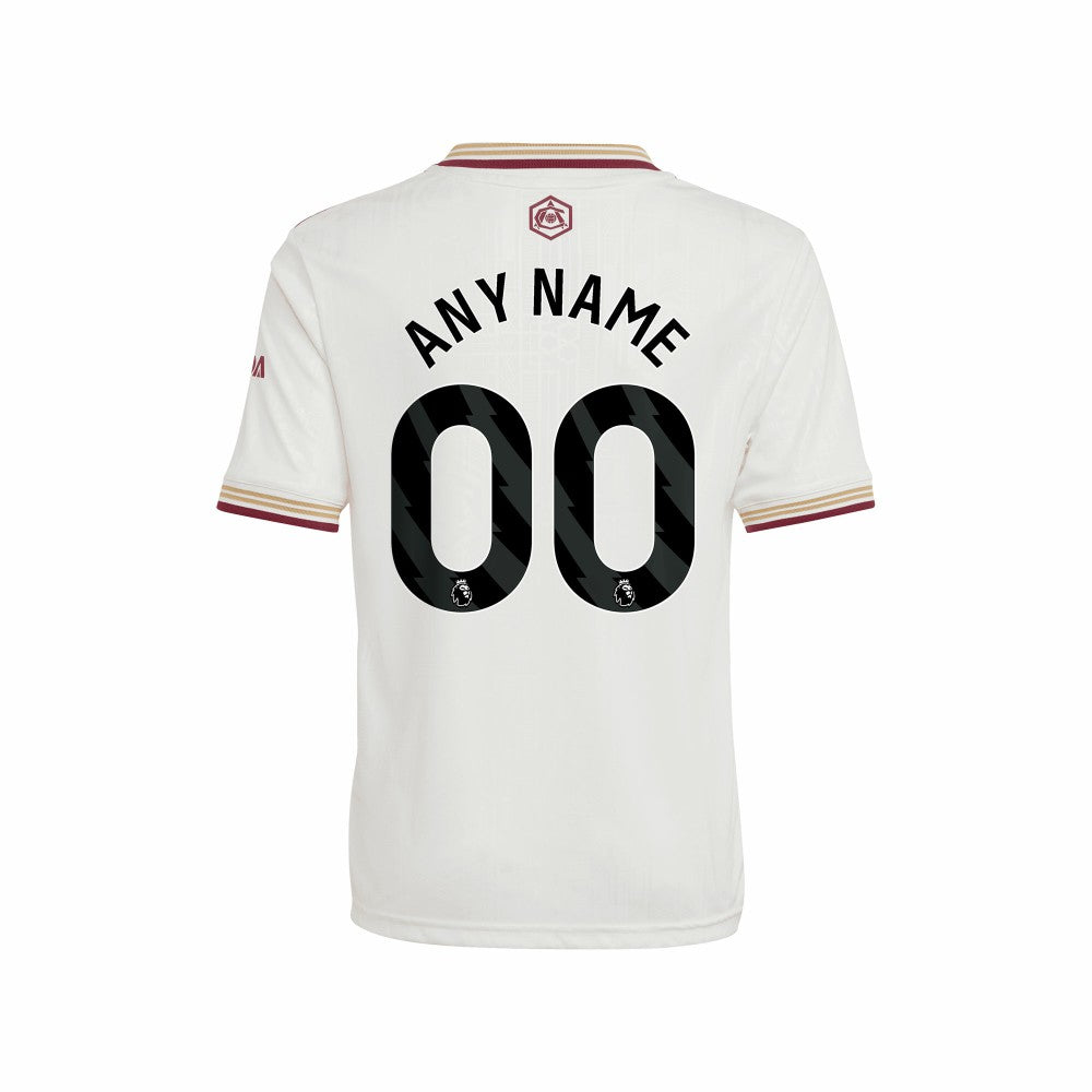 Arsenal Youth 2025/26 Third Replica Custom Jersey - White | Adidas for sale