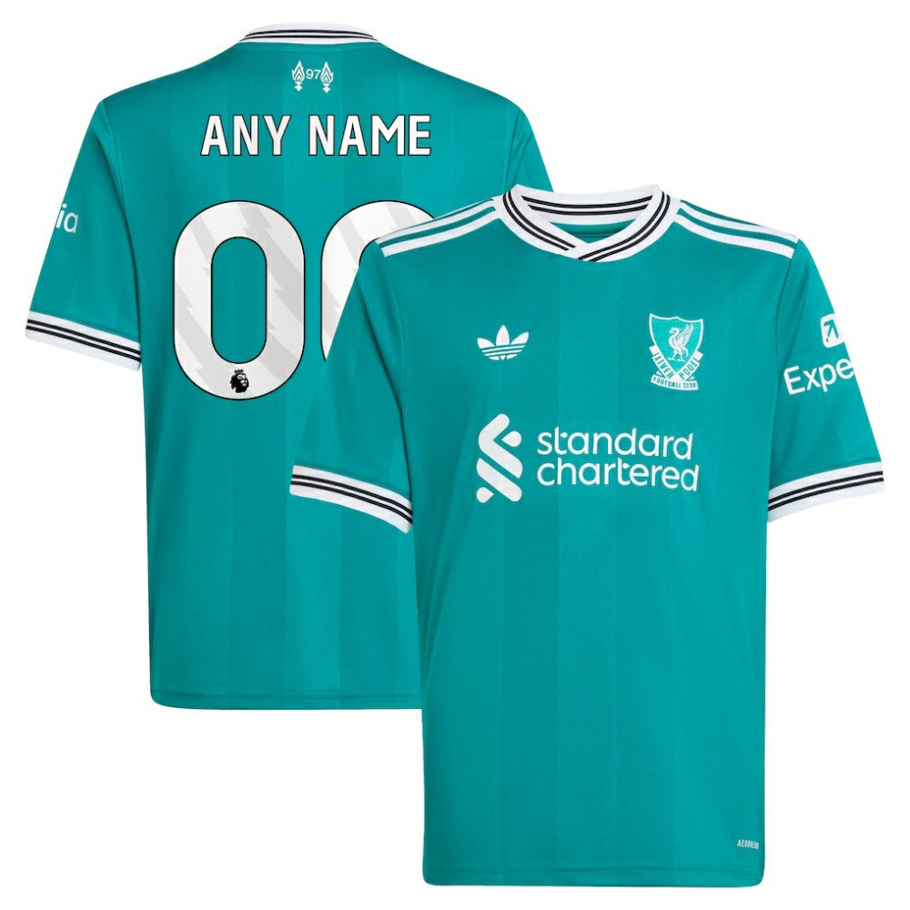 Liverpool Youth 2025/26 Third Replica Custom Jersey - Green | Adidas cheap
