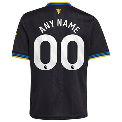 Manchester United Youth 2025/26 Third Replica Custom Jersey - Black | Adidas cheap
