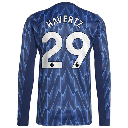 Kai Havertz Arsenal 2025/26 Away Replica Long Sleeve Player Jersey - Blue | Adidas for sale