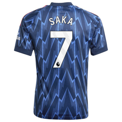 Bukayo Saka Arsenal Youth 2025/26 Away Replica Player Jersey - Blue | Adidas on sale