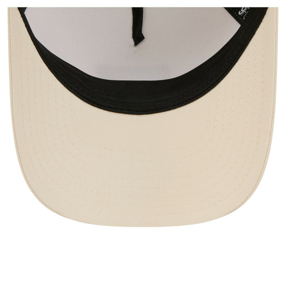 Washington Nationals Women's Tonal Patch 9FORTY M-Crown A-Frame Trucker Adjustable Hat - Light Beige | New Era