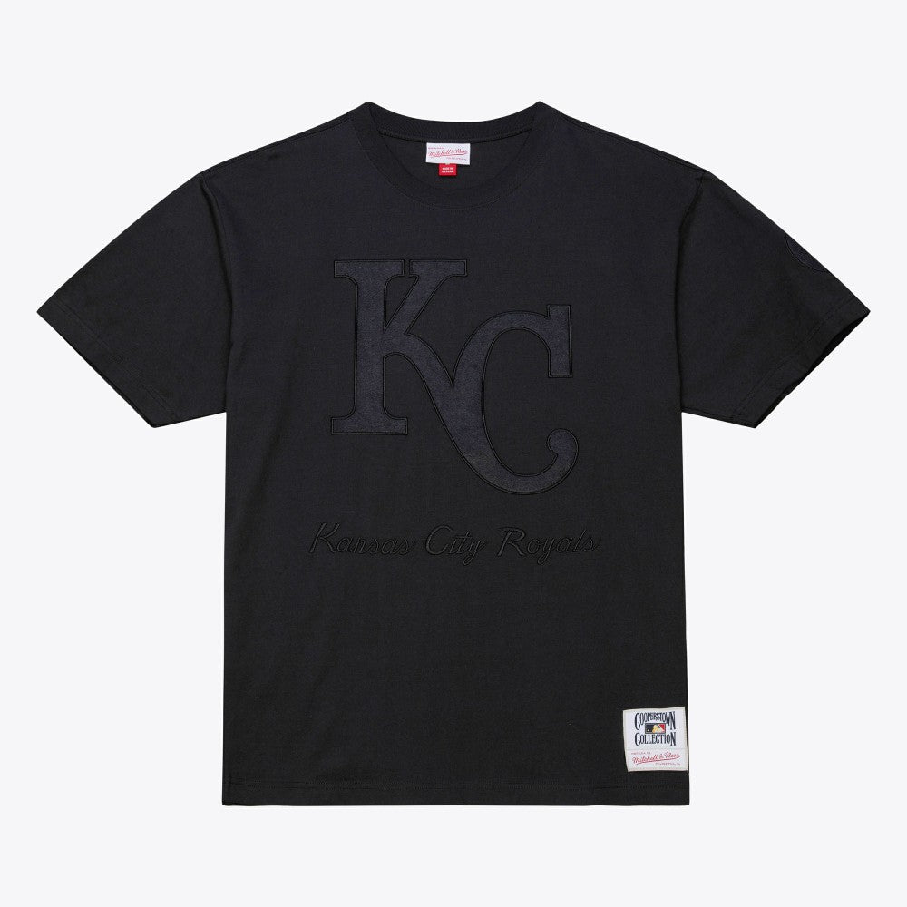 Kansas City Royals Cooperstown Collection Phantom T-Shirt - Black | Mitchell & Ness