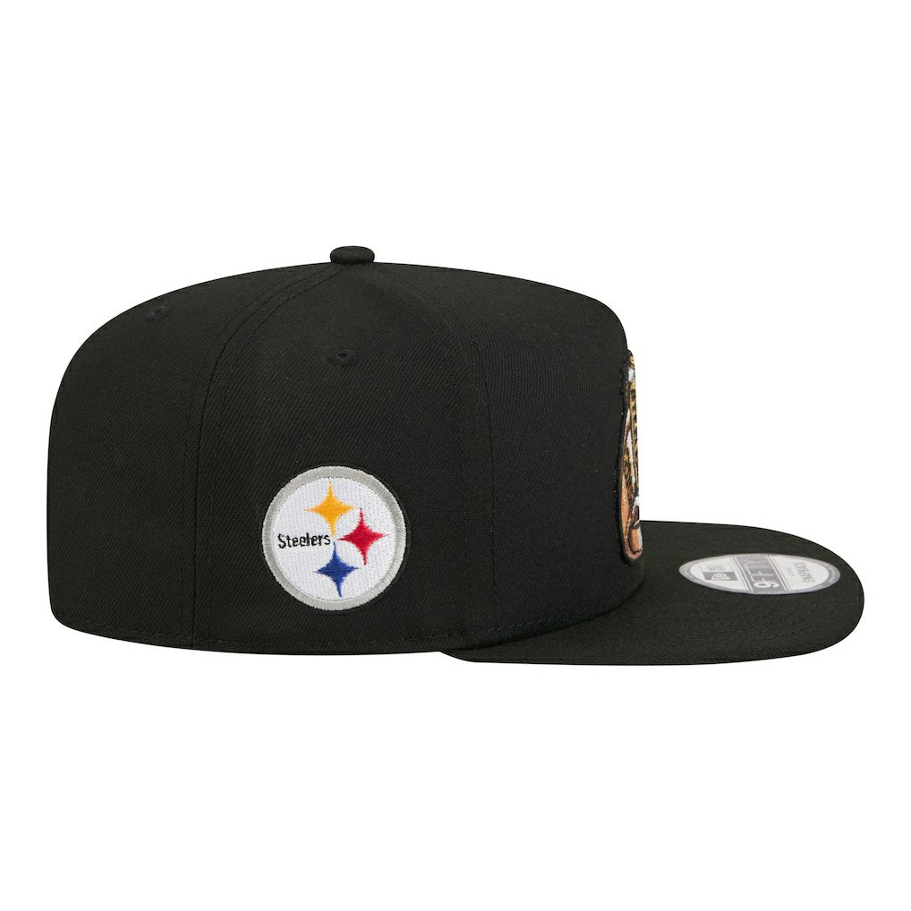Pittsburgh Steelers New Era Super Bowl Ring 9FIFTY A-Frame Adjustable Hat - Black for sale