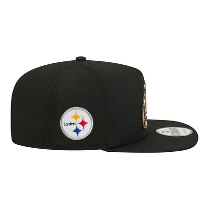 Pittsburgh Steelers New Era Super Bowl Ring 9FIFTY A-Frame Adjustable Hat - Black for sale