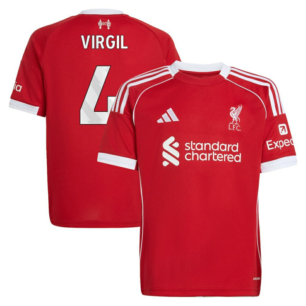 Virgil van Dijk Liverpool Youth 2025/26 Home Replica Jersey - Red | Adidas outlet