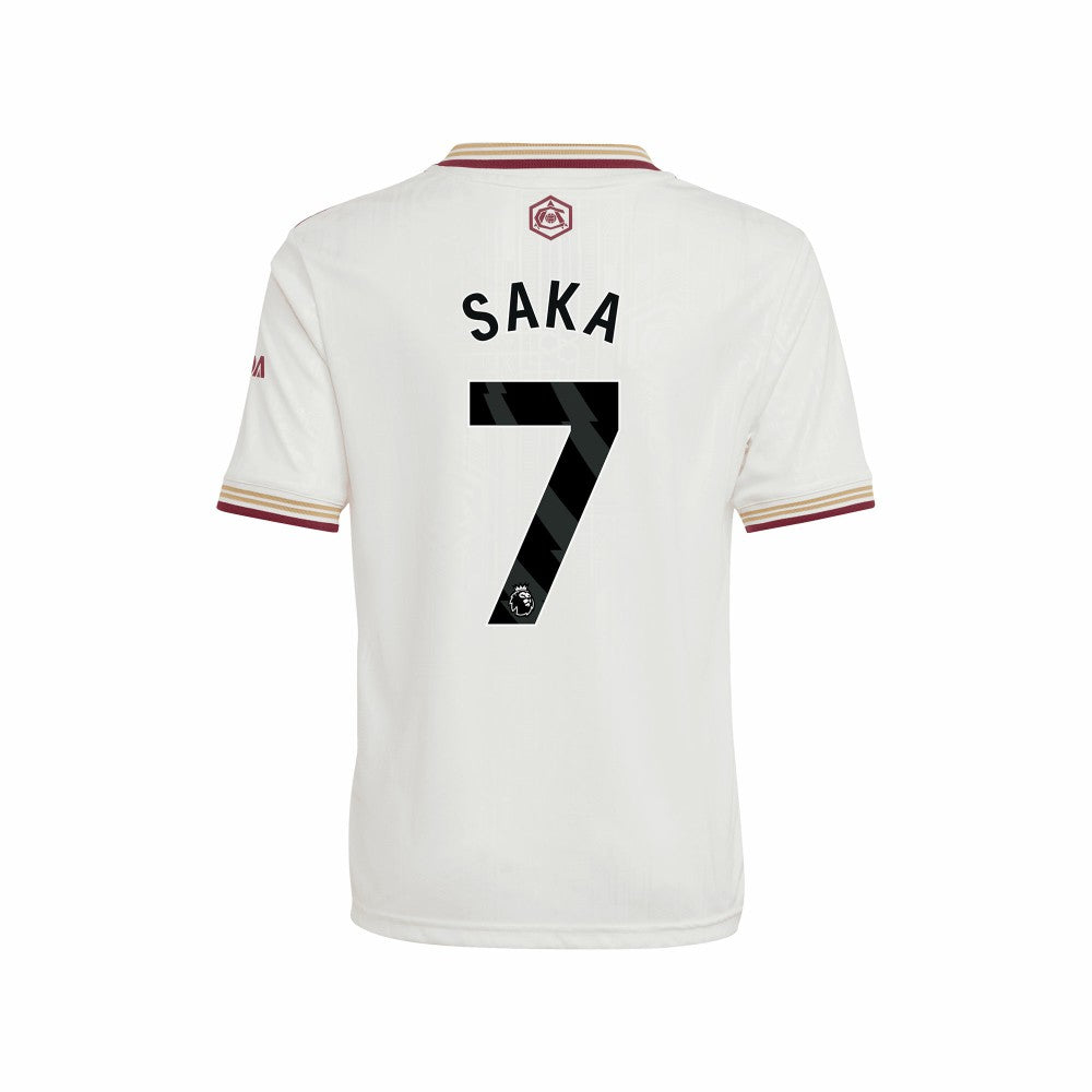 Bukayo Saka Arsenal Youth 2025/26 Third Replica Player Jersey - White | Adidas sale