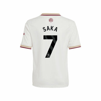 Bukayo Saka Arsenal Youth 2025/26 Third Replica Player Jersey - White | Adidas sale
