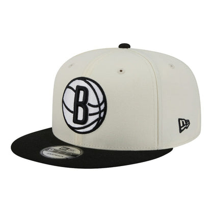 Brooklyn Nets Injection Localized 9FIFTY Snapback Hat - White | New Era cheap