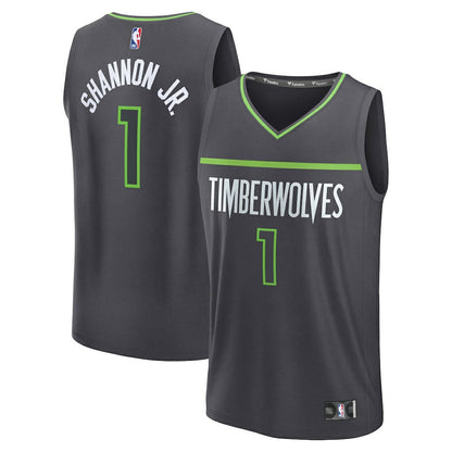 Terrence Shannon Jr. Minnesota Timberwolves Fast Break Replica Jersey - Statement Edition - Anthracite | Fanatics online