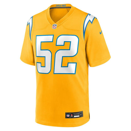 Khalil Mack Los Angeles Chargers Alternate Charger Power Game Player Jersey - Gold | Nike cheap