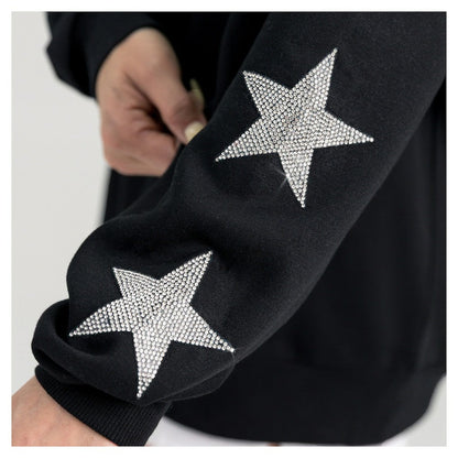 Kansas City Chiefs Gameday Couture Women's Pure Victory Rhinestud Star-Sleeve Pullover Sweatshirt - Black cheap