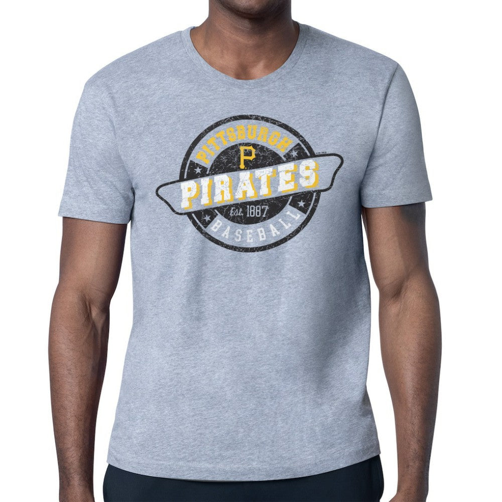 Pittsburgh Pirates Starter Route 66 Team Logo T-Shirt - Gray