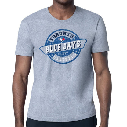 Toronto Blue Jays Starter Route 66 Team Logo T-Shirt - Heather Gray