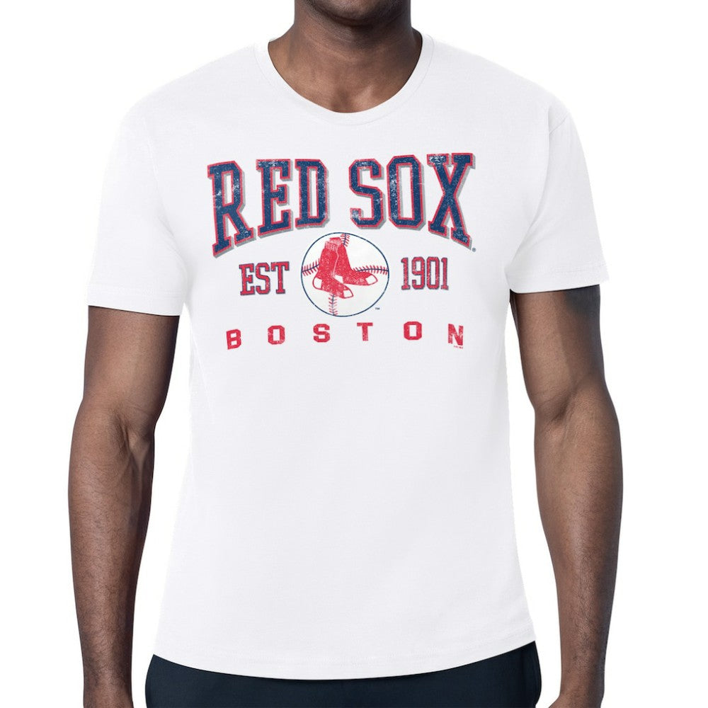 Boston Red Sox Starter Distressed Logo T-Shirt - White