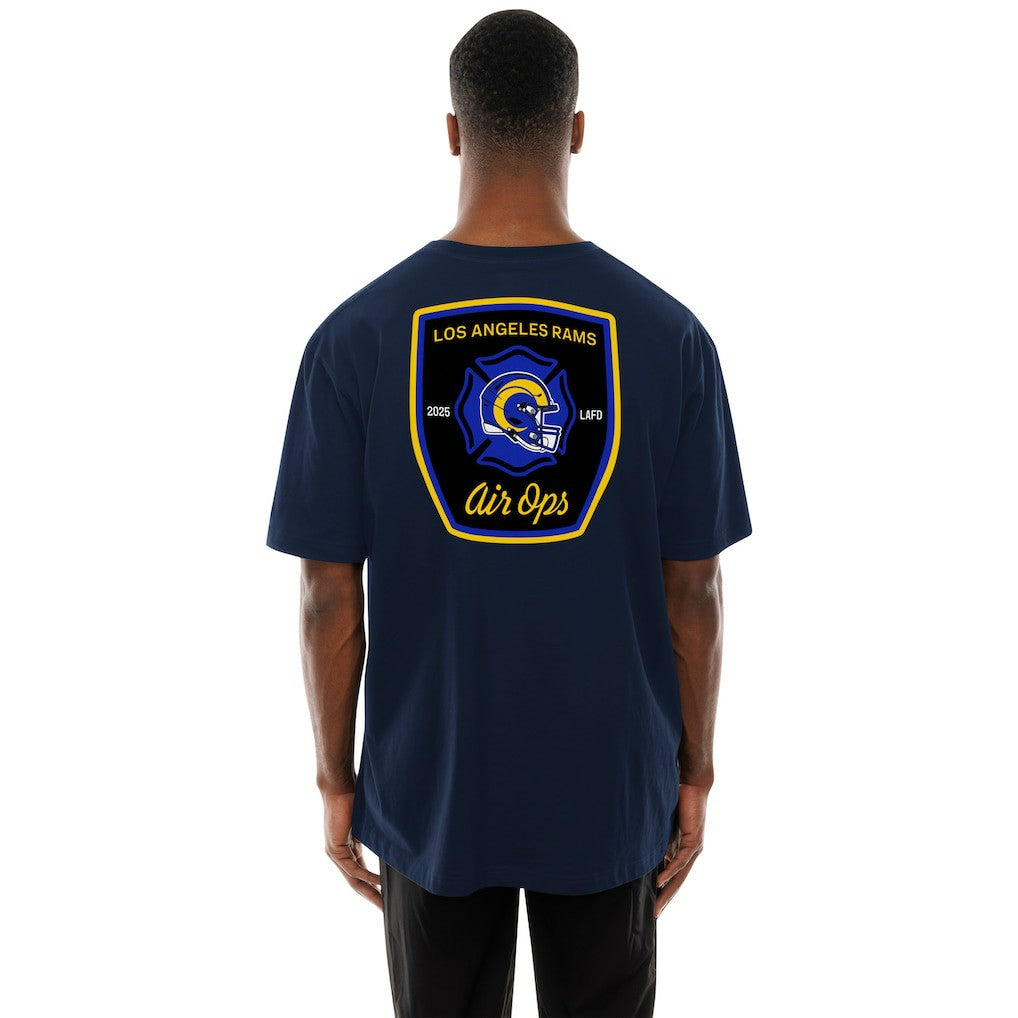 Los Angeles Rams x LAFD New Era Air Ops T-Shirt - Navy sale