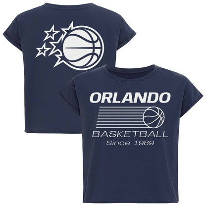 Orlando Magic Sportiqe Women's Athletic Club Collection Alana Premium Cropped T-Shirt - Navy cheap