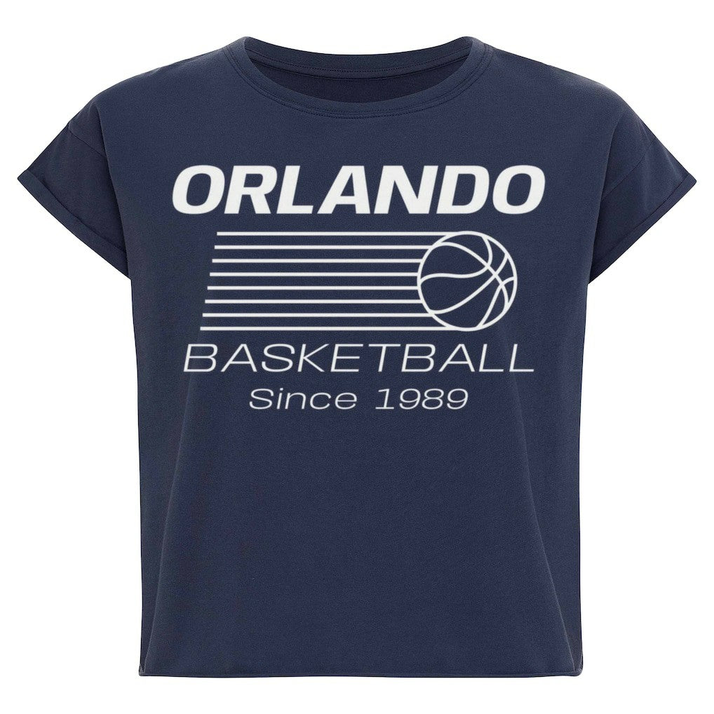 Orlando Magic Sportiqe Women's Athletic Club Collection Alana Premium Cropped T-Shirt - Navy cheap