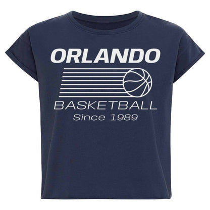 Orlando Magic Sportiqe Women's Athletic Club Collection Alana Premium Cropped T-Shirt - Navy cheap
