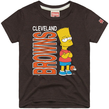 Cleveland Browns Homage x The Simpsons Unisex Tri-Blend T-Shirt - Brown online