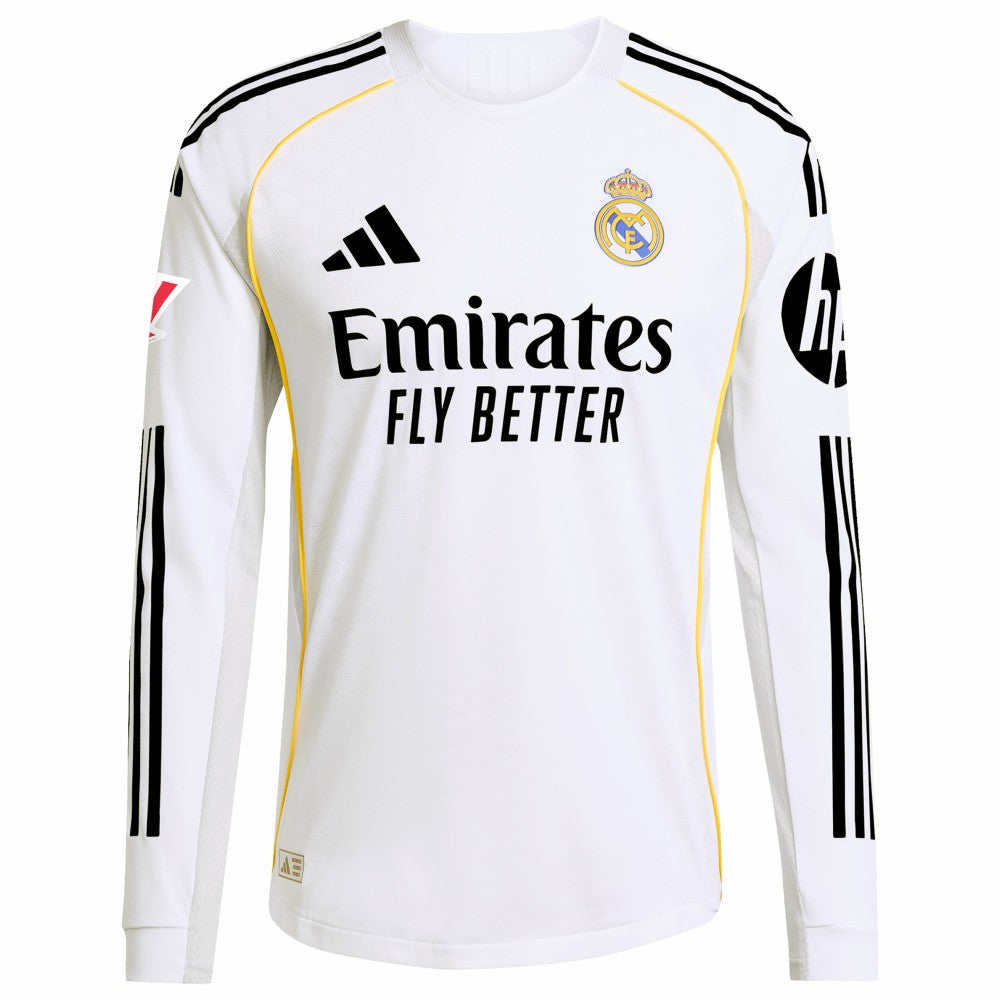 Kylian Mbappé Real Madrid 2025/26 Home Long Sleeve Player Jersey - White | Adidas sale