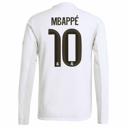Kylian Mbappé Real Madrid 2025/26 Home Long Sleeve Player Jersey - White | Adidas sale