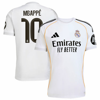 Kylian Mbappé Real Madrid 2025/26 Home Replica Player Jersey - White | Adidas outlet