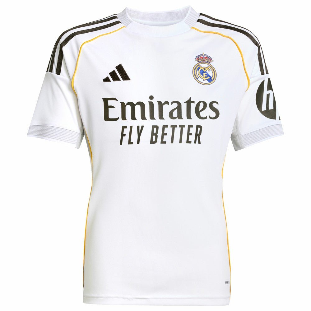 Kylian Mbappé Real Madrid Youth 2025/26 Home Replica Player Jersey - White | Adidas shop