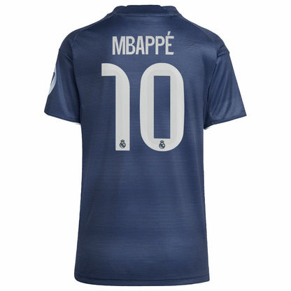 Kylian Mbappé Real Madrid Women's 2025/26 Away Replica Player Jersey - Blue | Adidas for sale