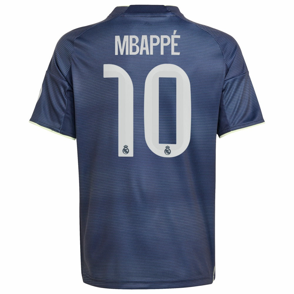 Kylian Mbappé Real Madrid Youth 2025/26 Away Replica Player Jersey - Blue | Adidas shop